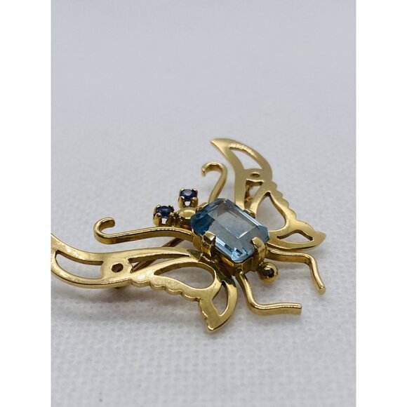 Tiffany & Co 14K 585 Yellow Gold Butterfly Brooch Vintage - Picture 4 of 14